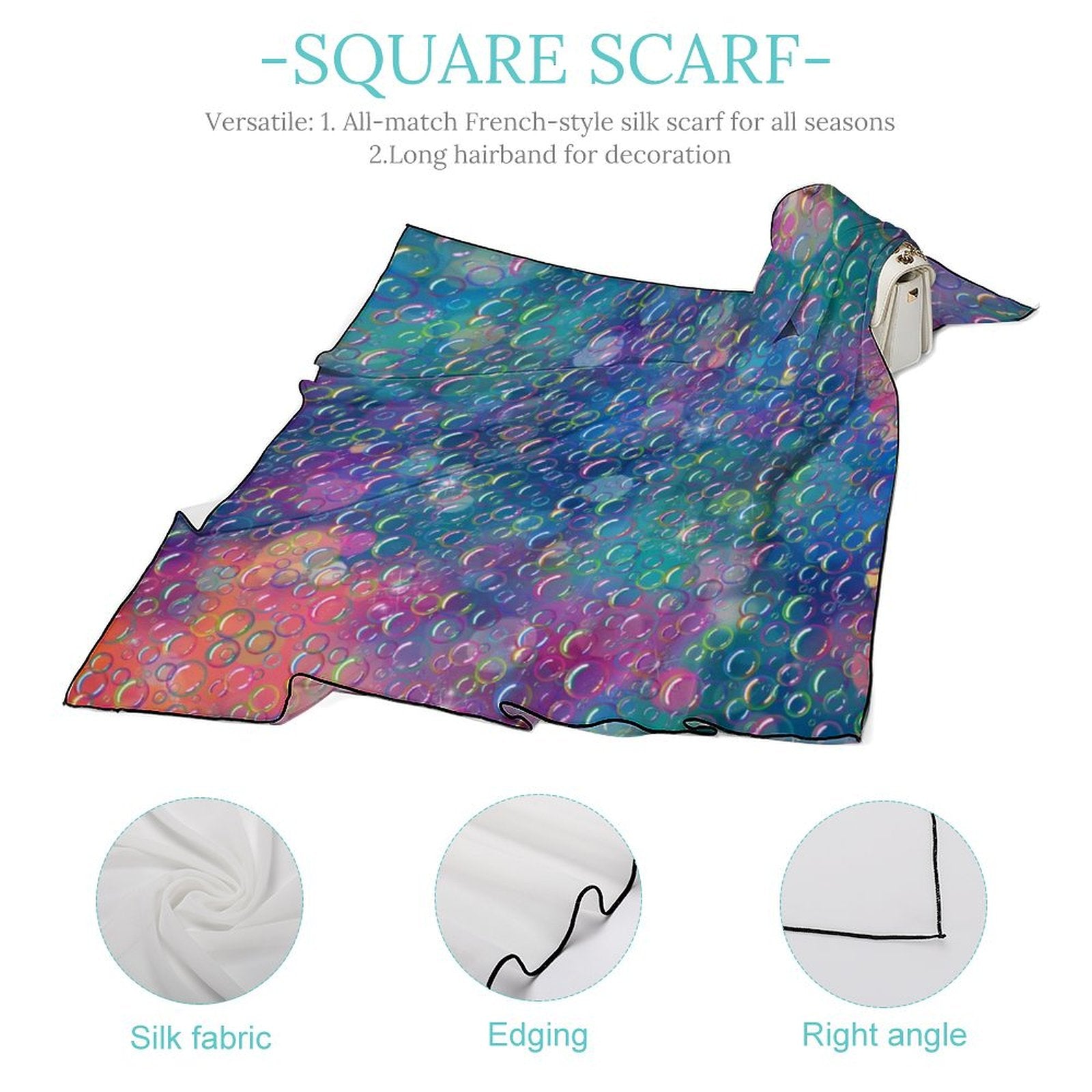 Bubble scarf rainbow