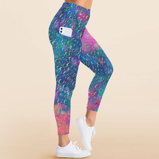 Rainbow Bubble leggings for bubble artists and entertainers