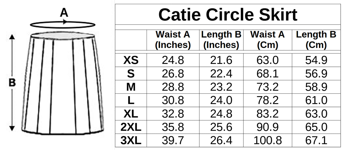 Bubble Navy - Catie Circle Skirt (XS-3XL)