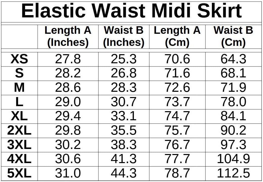 Glow Dogs - Elastic Waist Midi Skirt with Pockets