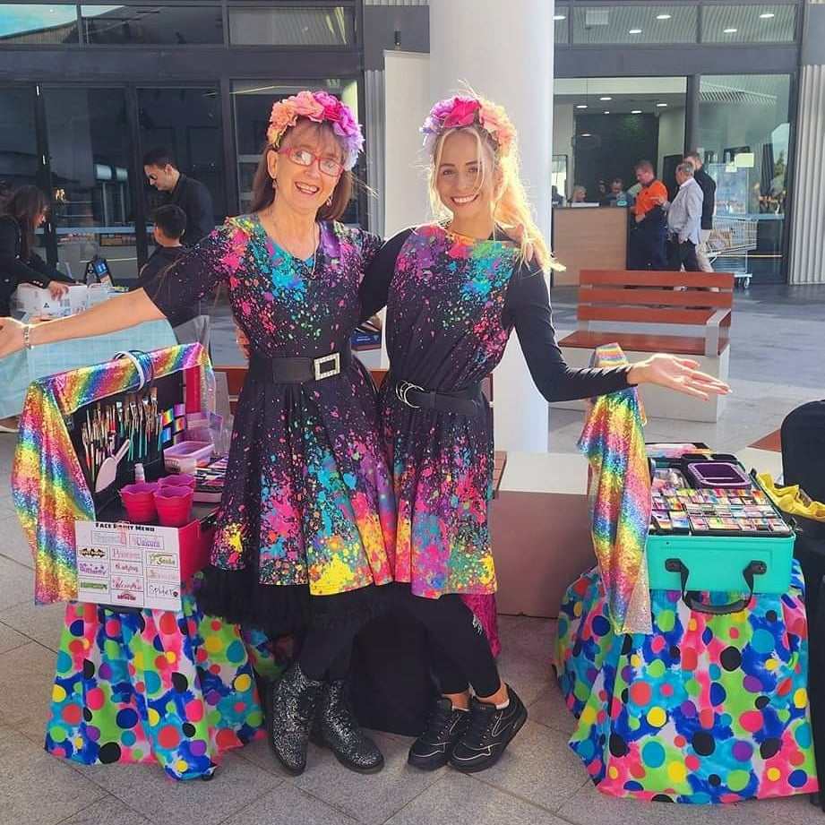 Paint Explosion on Black - JoJo Dress (XS - 2XL)