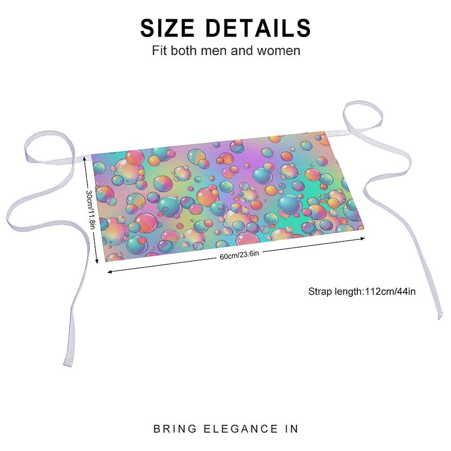 Rainbow Paddle Pop - Half Apron Waterproof apron