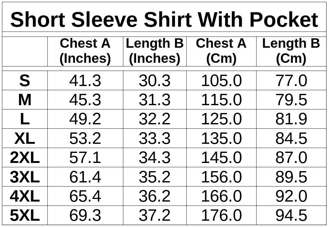 Balloon Dog Apparel shirt sizing guide