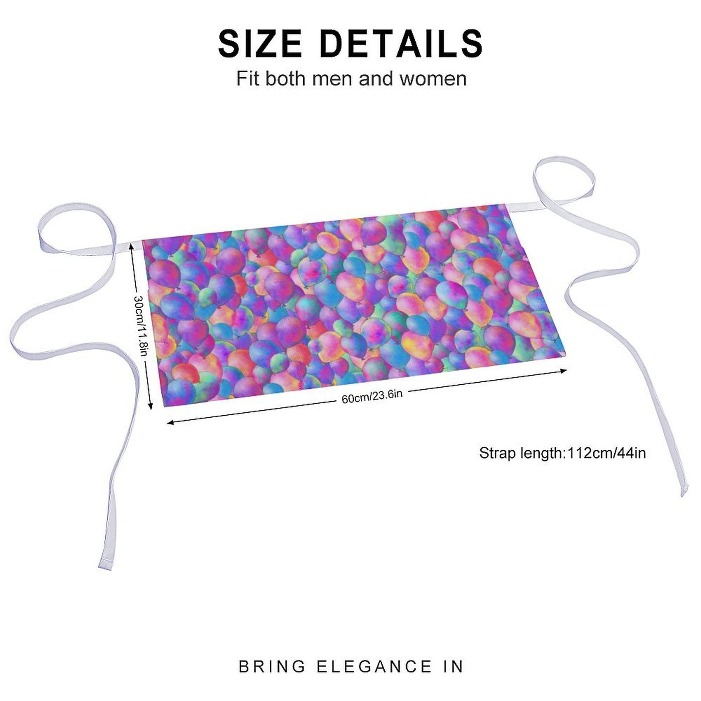 Watercolour Balloons - Half Apron Waterproof apron
