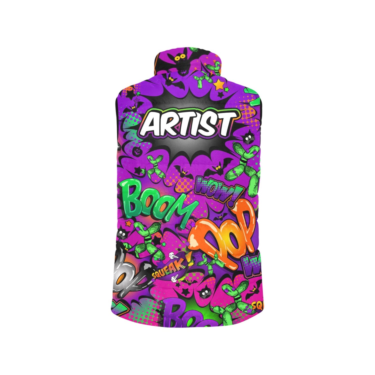 Vest for Artists, Face Painters and Balloon Twisters - Halloween Purple design
