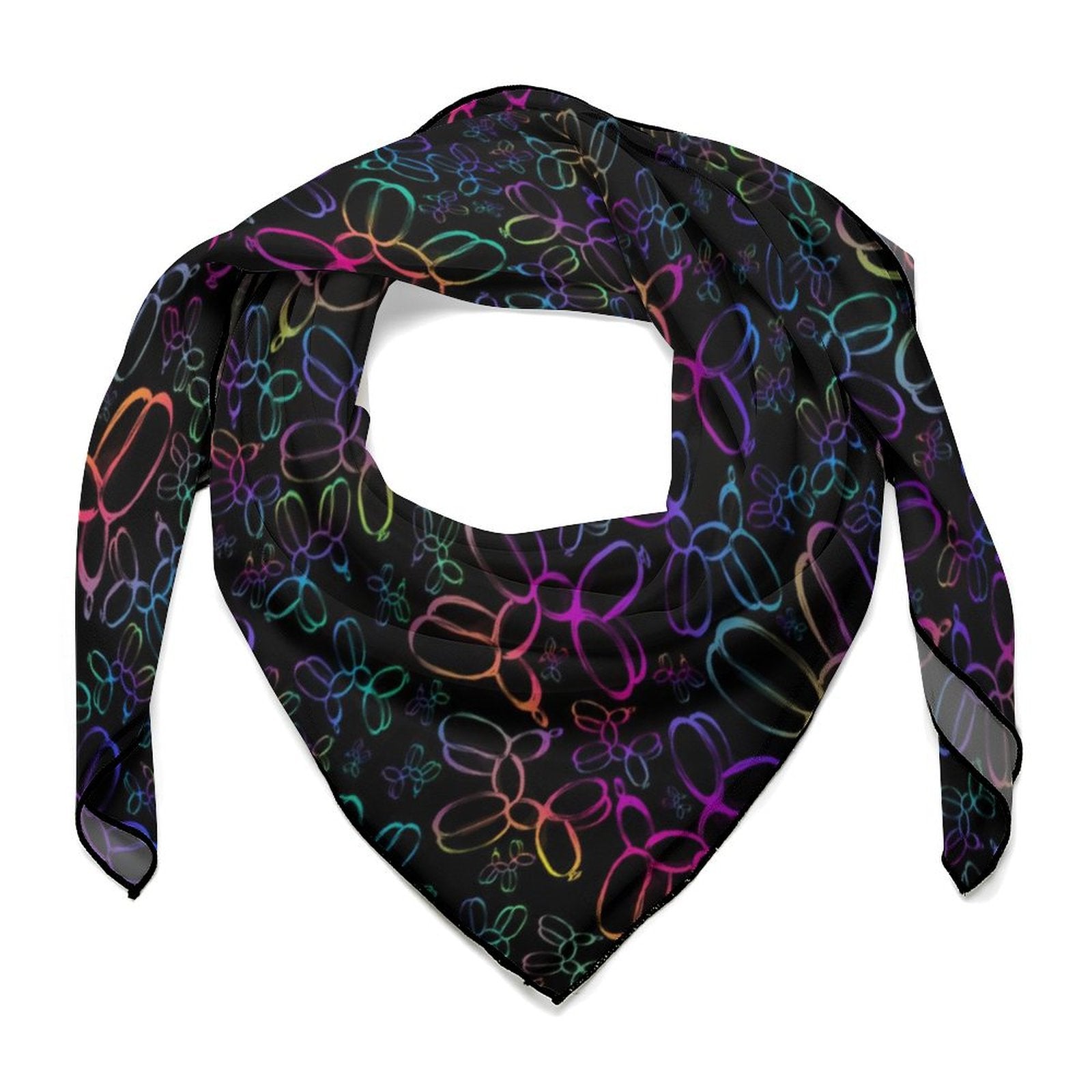 Glow Dogs Rainbow balloon dog scarf