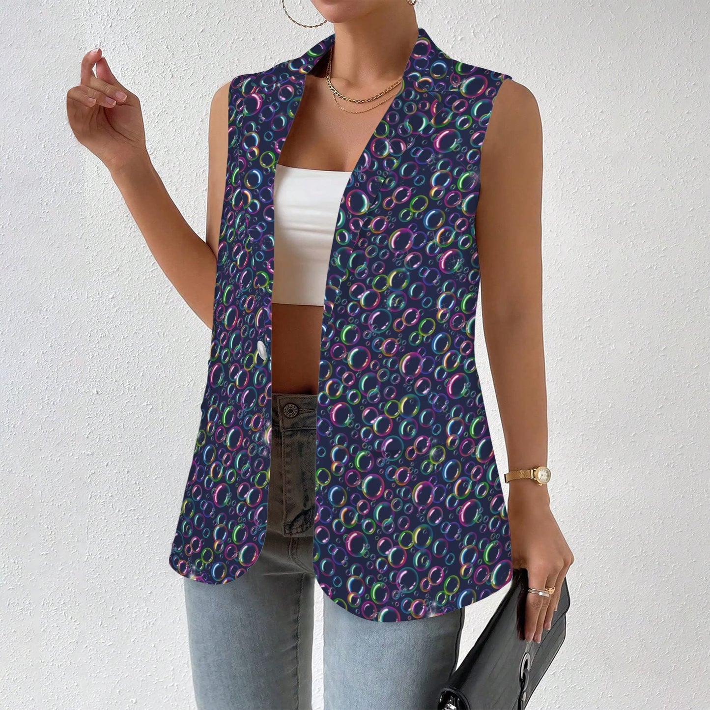 Fun colourful vest for bubble artists