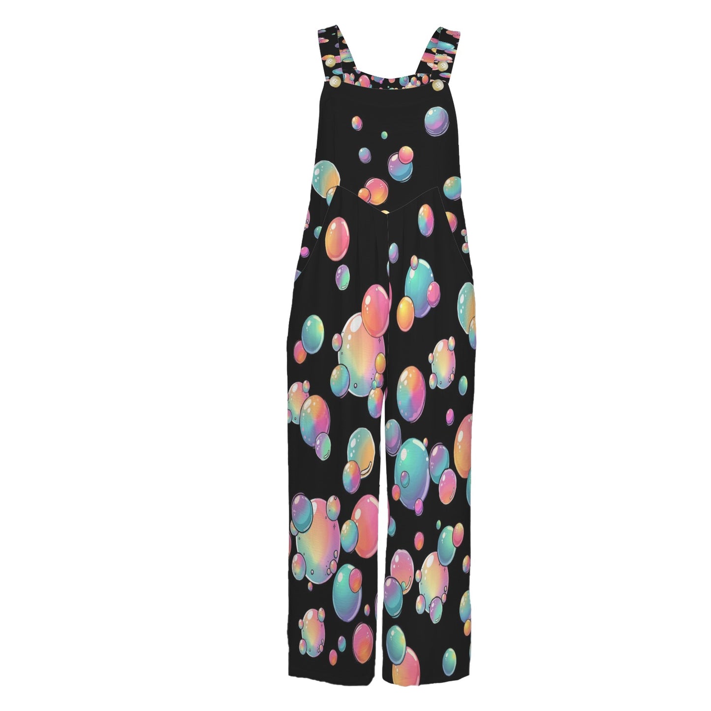 Bubble pattern overalls for bubble artist and face painters