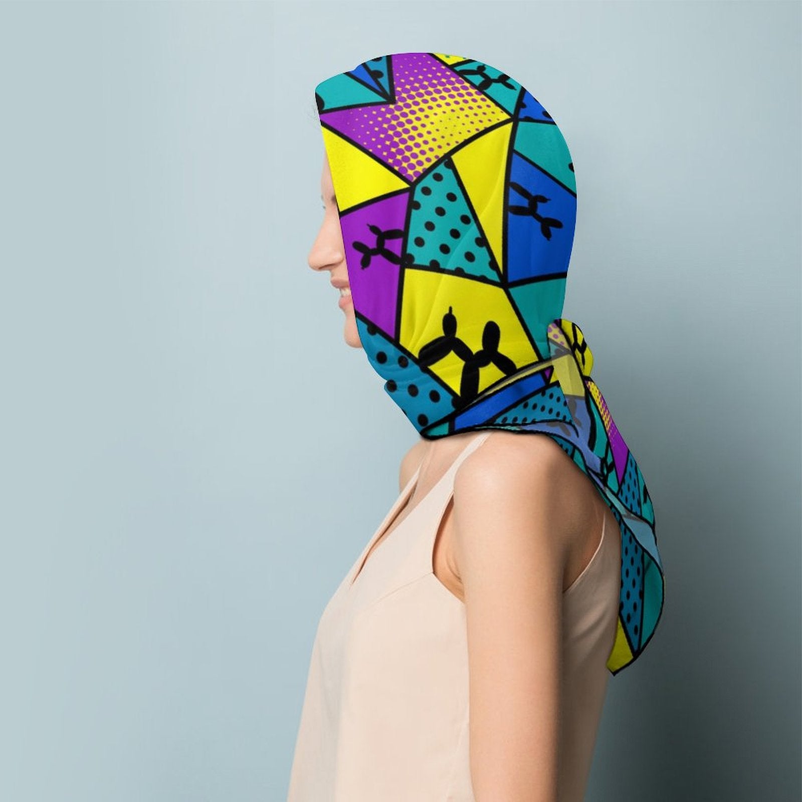 Fun colourful scarf for party professionals