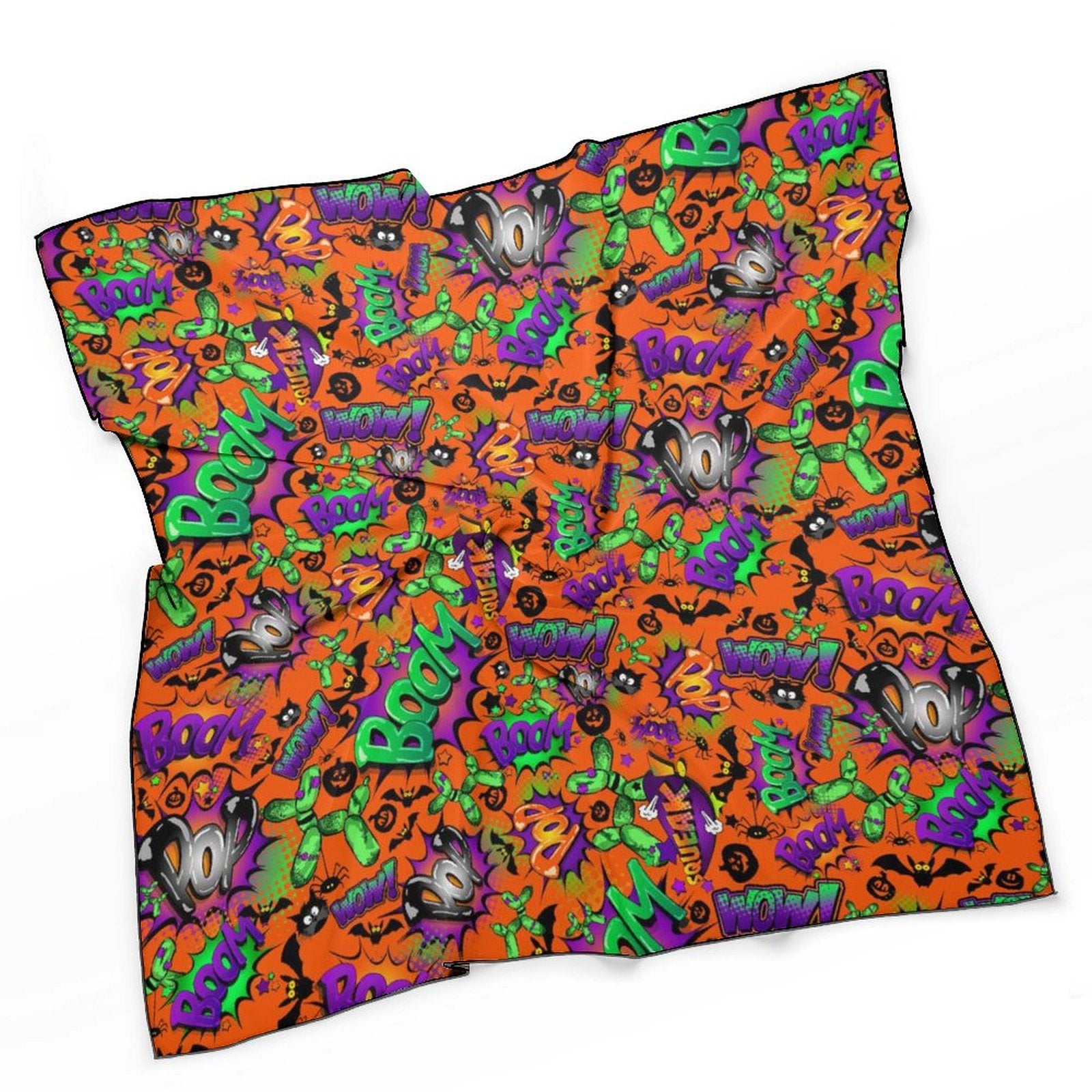 Halloween scarf with Zombie balloon dogs