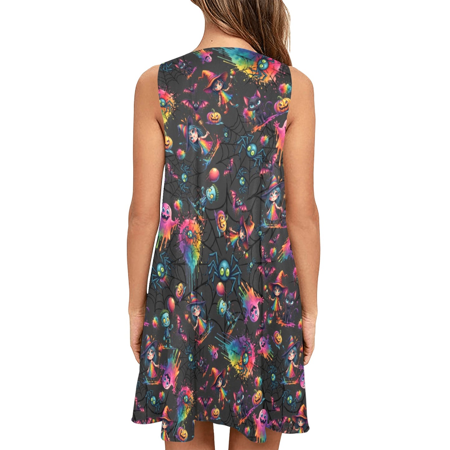 Fun face painter dress with pockets for Halloween