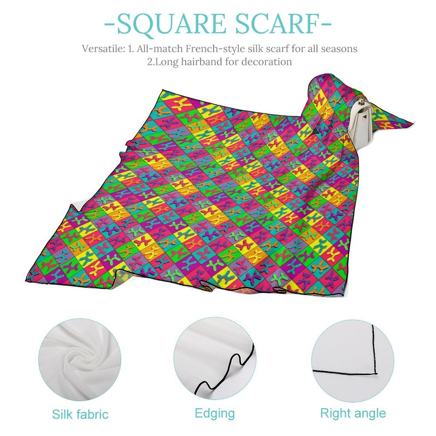 Fun and colourful scarf for balloon artists and entertainers