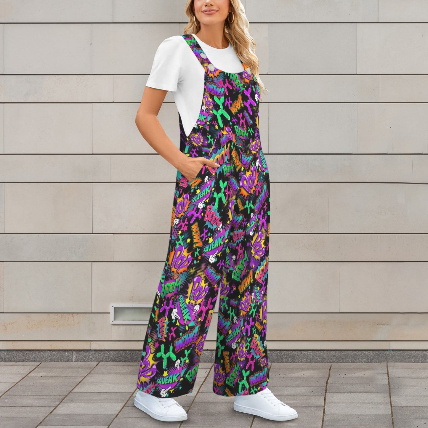 Colourful balloon jog jumpsuit for balloon twisters