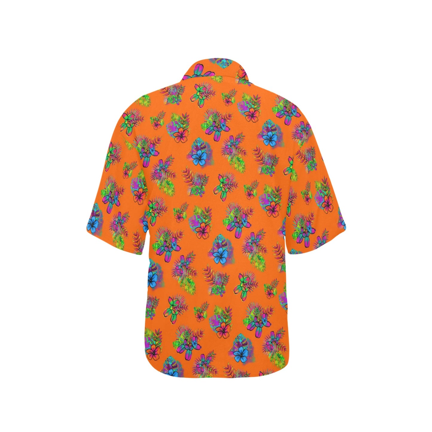 Orange Tropical Hawaiian Shirt for Balloon twisters and party professionals
