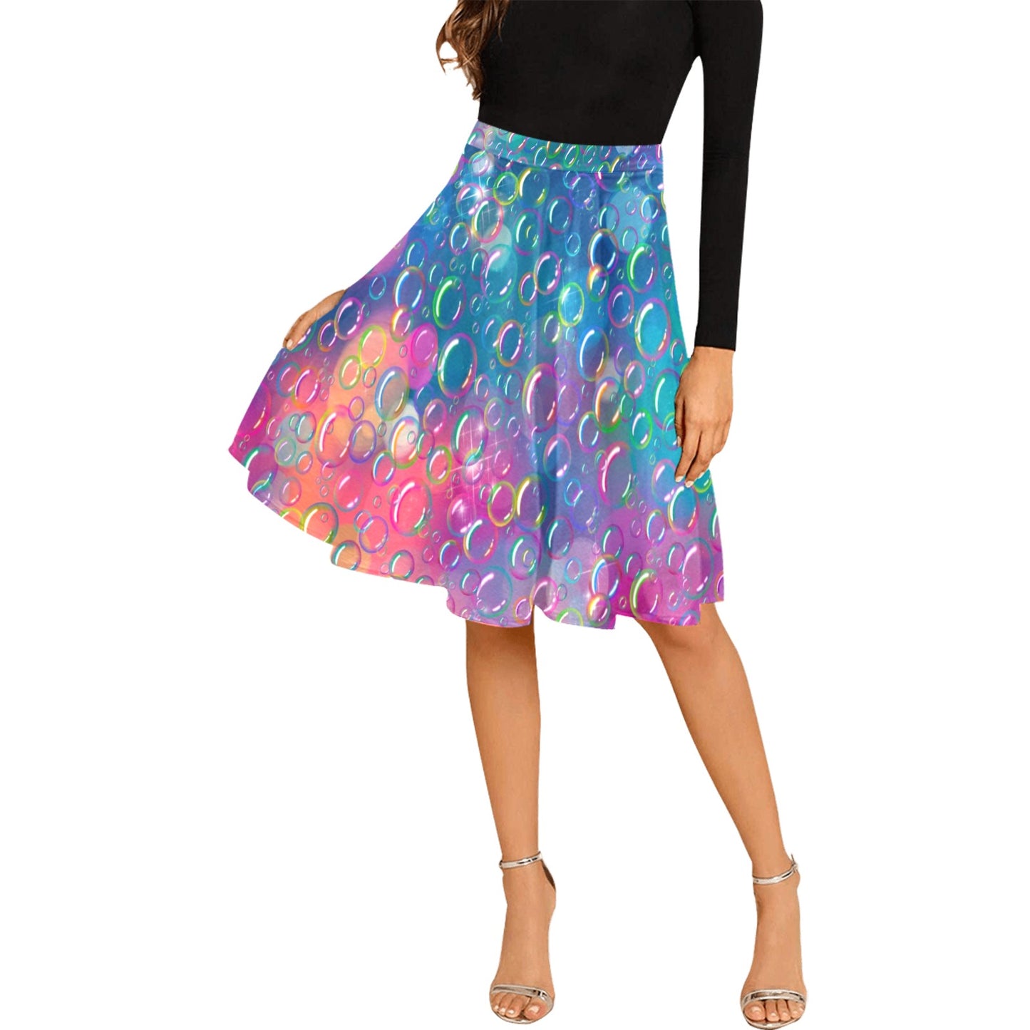 Rainbow skirt with bubbles