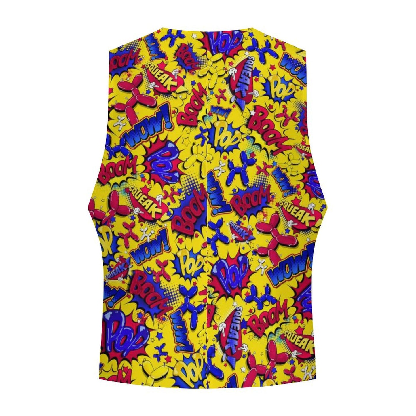 Fun colourful vest for balloon twisters and face painters