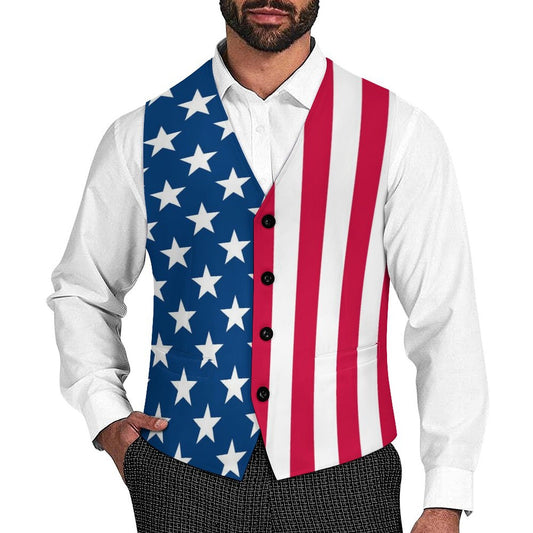 Vest with stars and stripes patriotic design