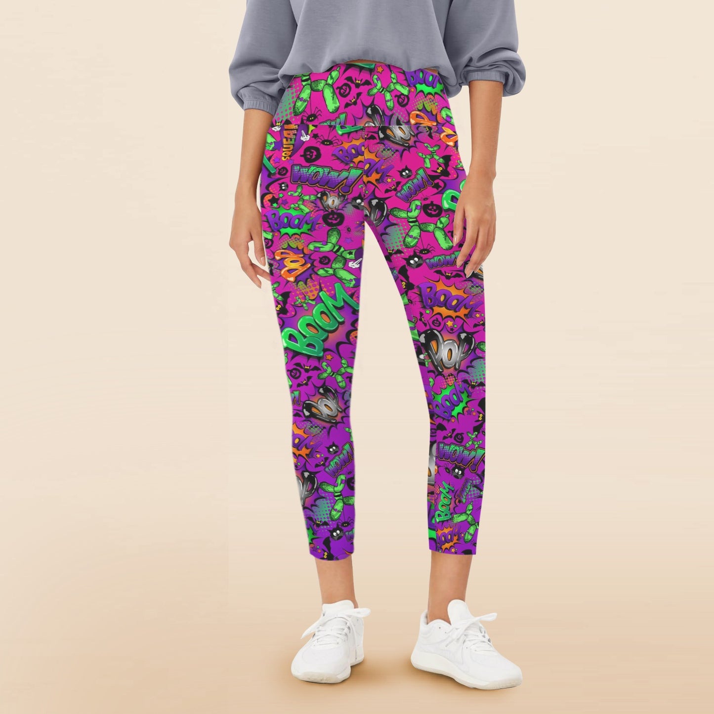 Halloween Leggings with balloon animals