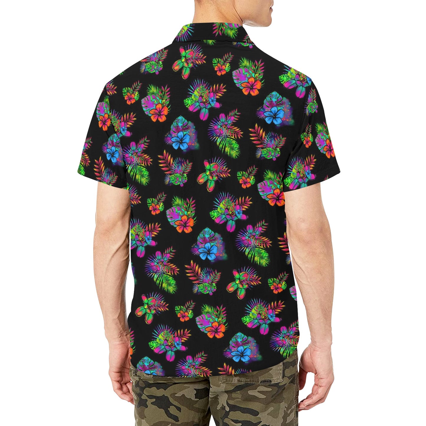 Party shirt with tropical balloon dogs