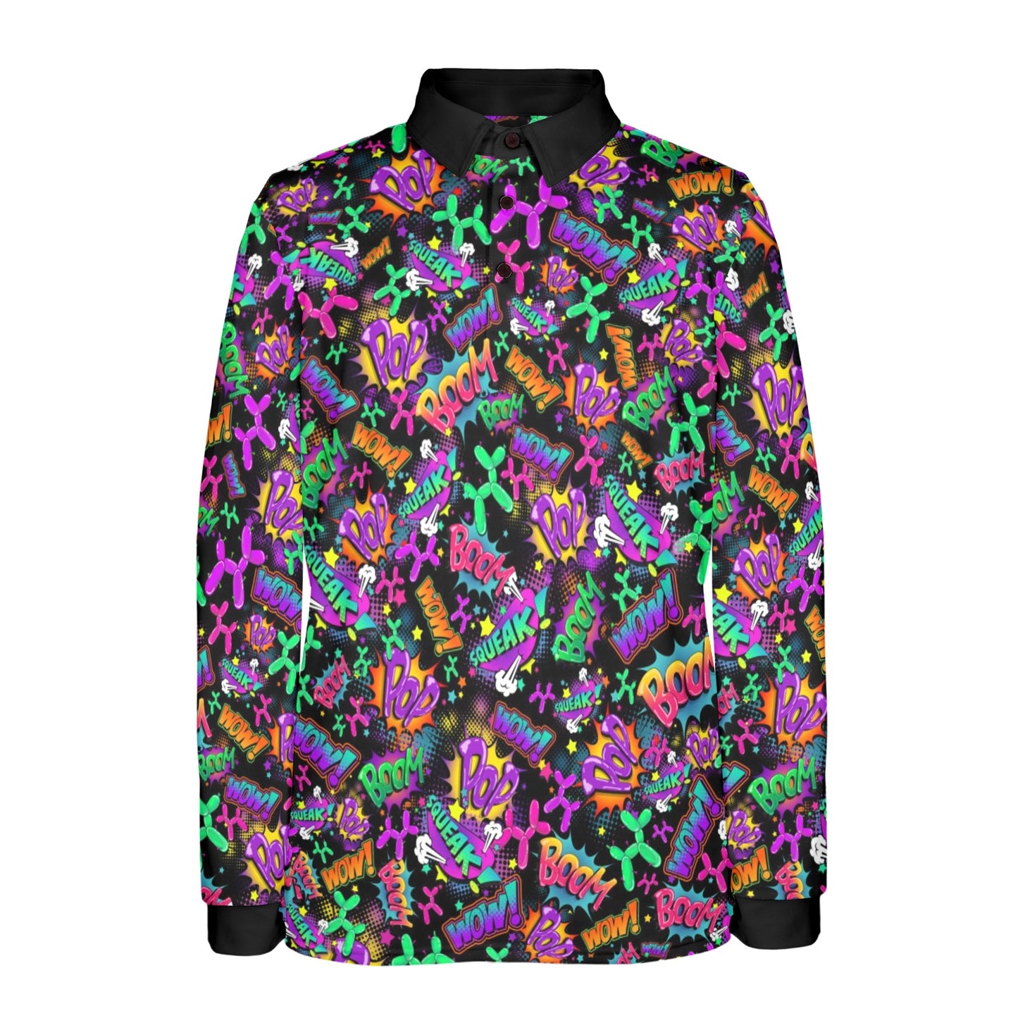Colourful Pop Art balloon artist shirt