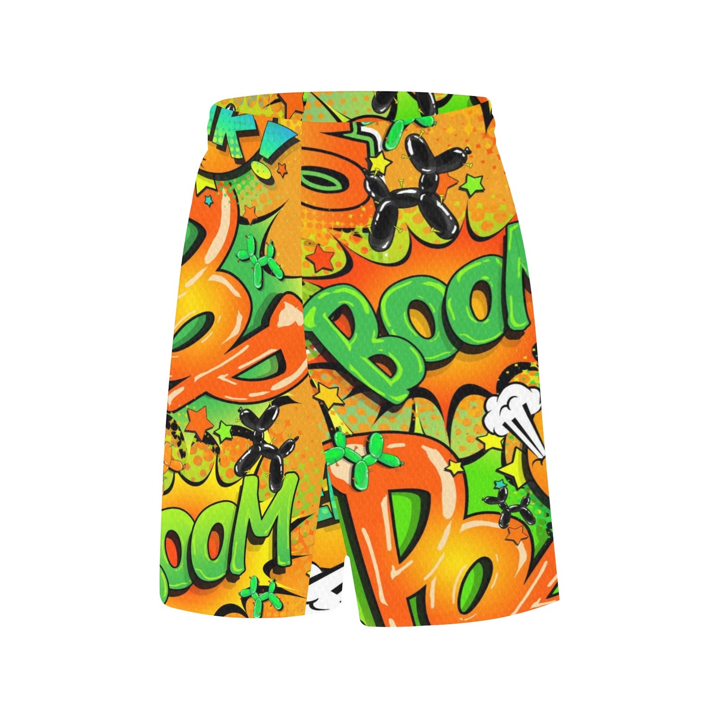 Balloon Dog shorts in orange and green