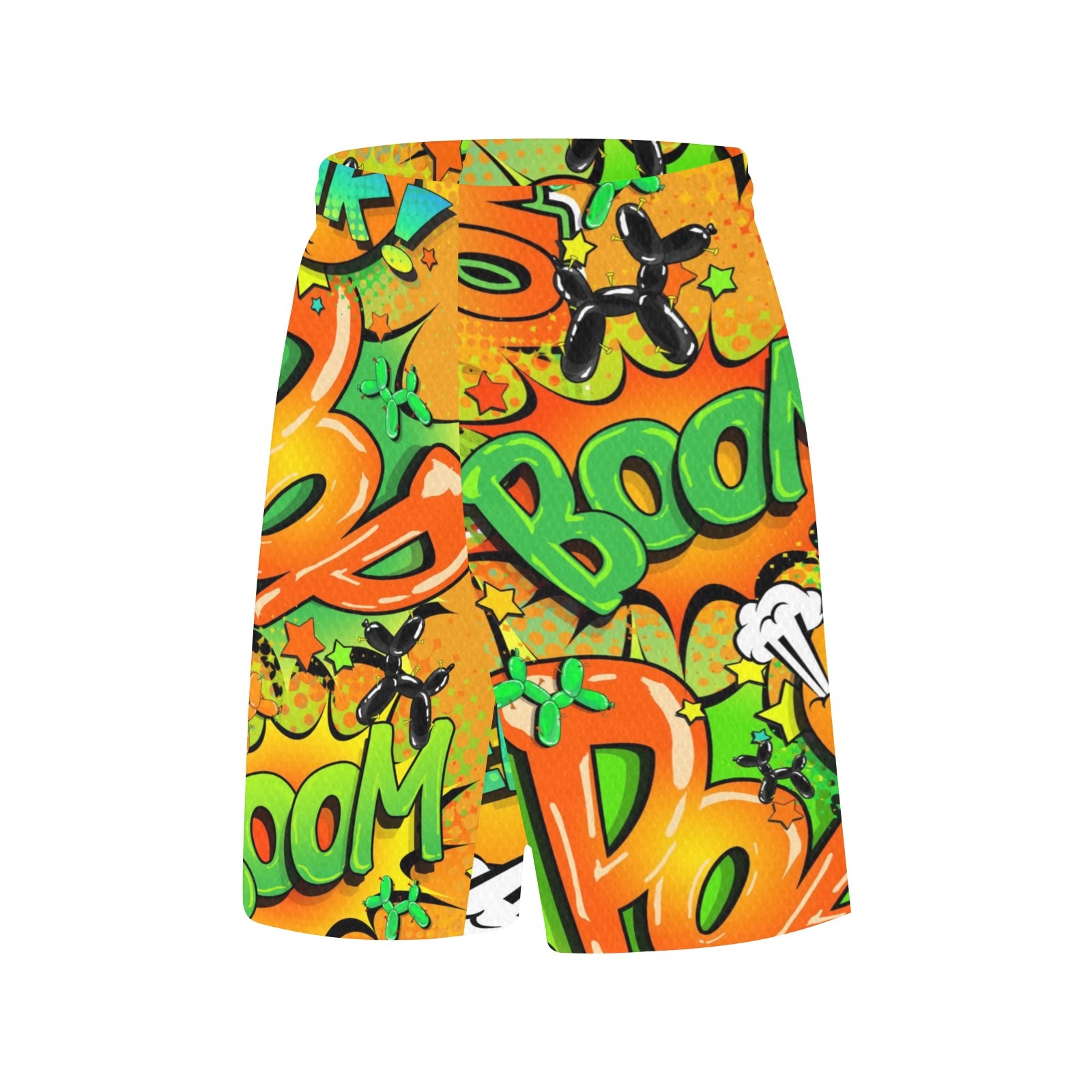 Balloon Dog shorts in orange and green