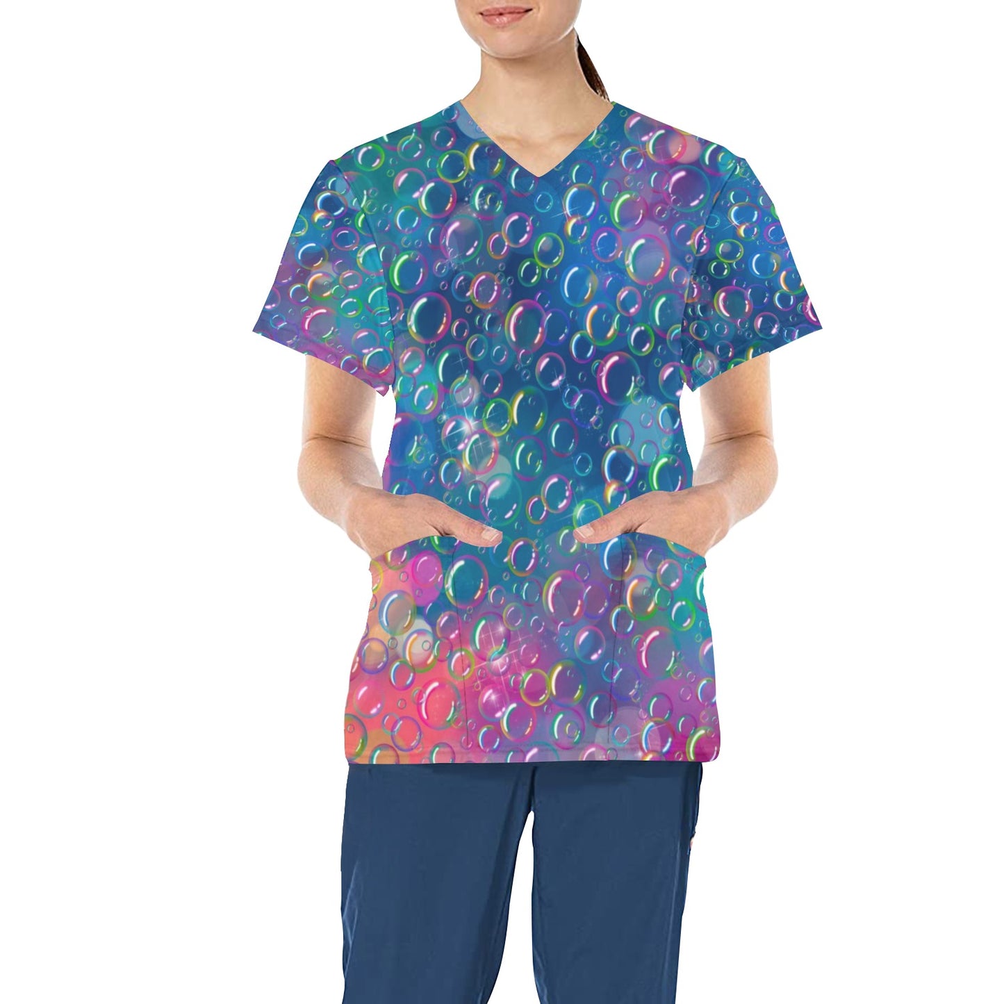 Rainbow bubble scrubs