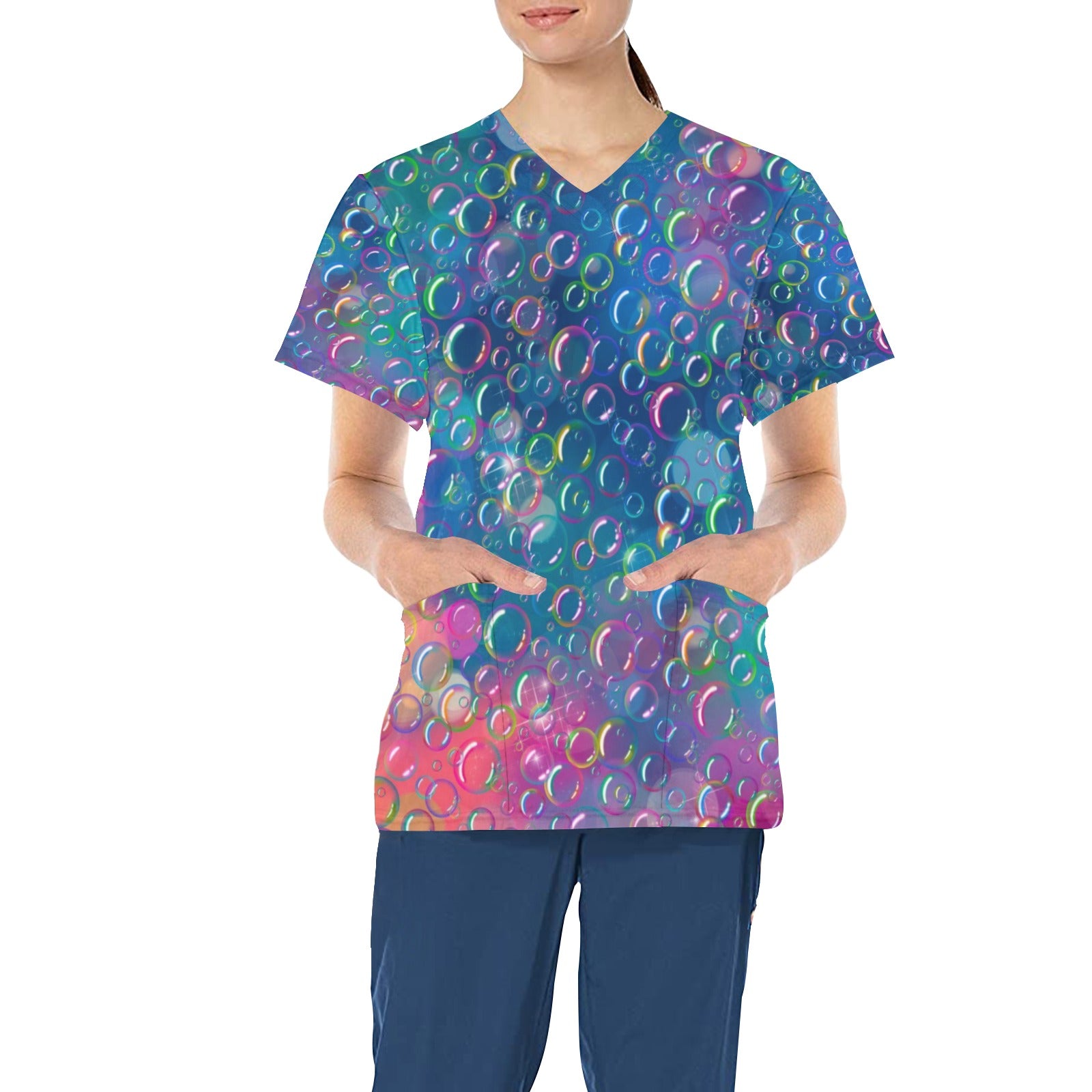 Rainbow bubble scrubs