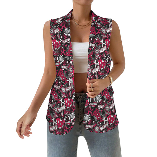 Balloon twisting vest red, white and black