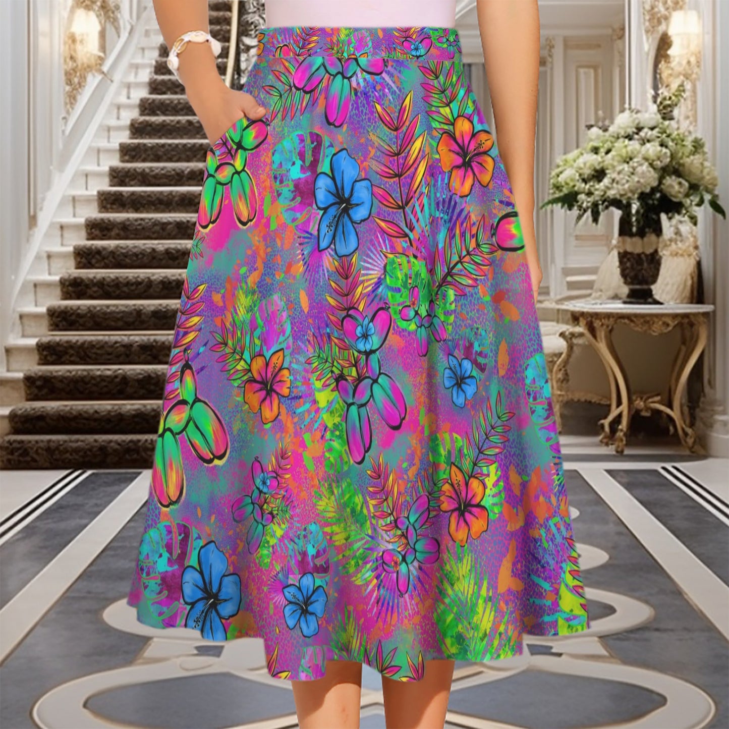 Tropical balloon dog skirt for balloon twisters