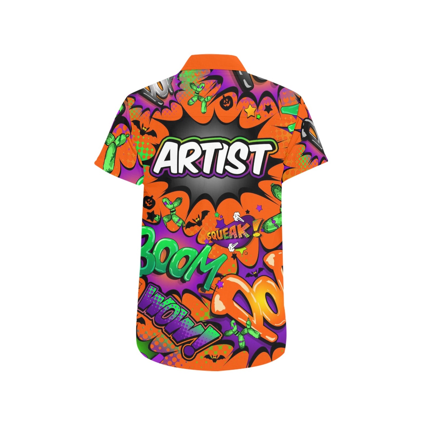 Shirt for Balloon Artists and Face Painters Orange Halloween design