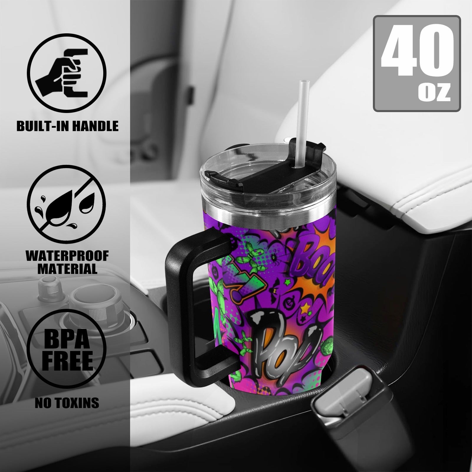 Insulated cup with Halloween design for Balloon twisters and Face Painters