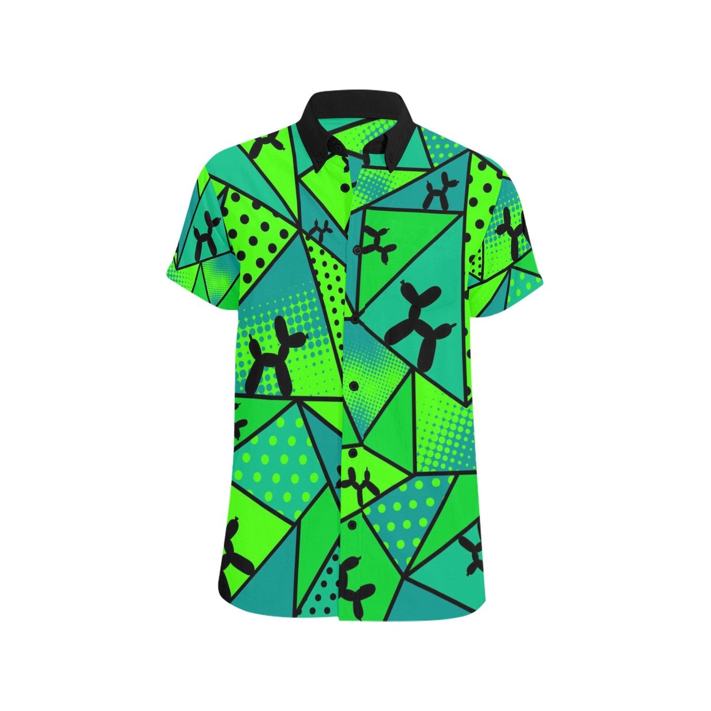 Shirt for balloon twisters green and black