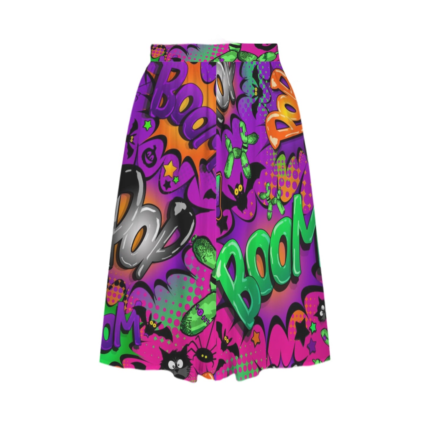 Zombie Balloon dogs on a purple Halloween Skirt