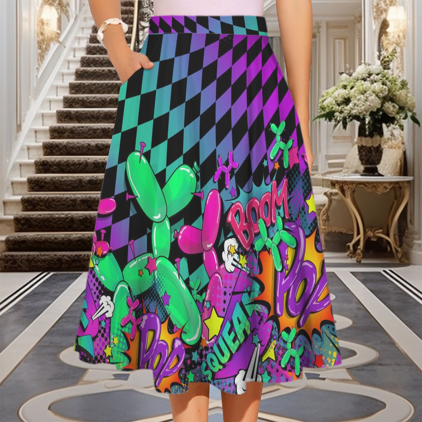 Fun and colourful balloon dog skirt for balloon twisters