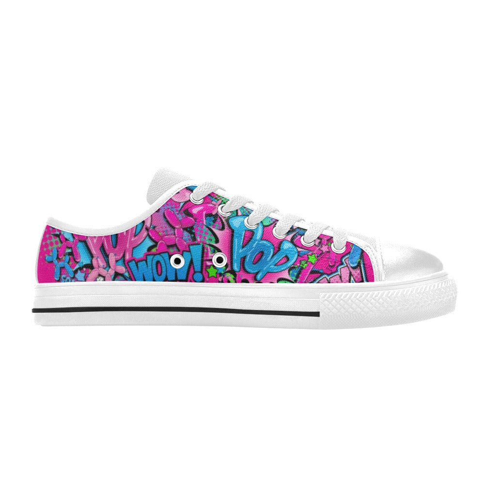 Balloon dog shoes in pink and blue for balloon twisters