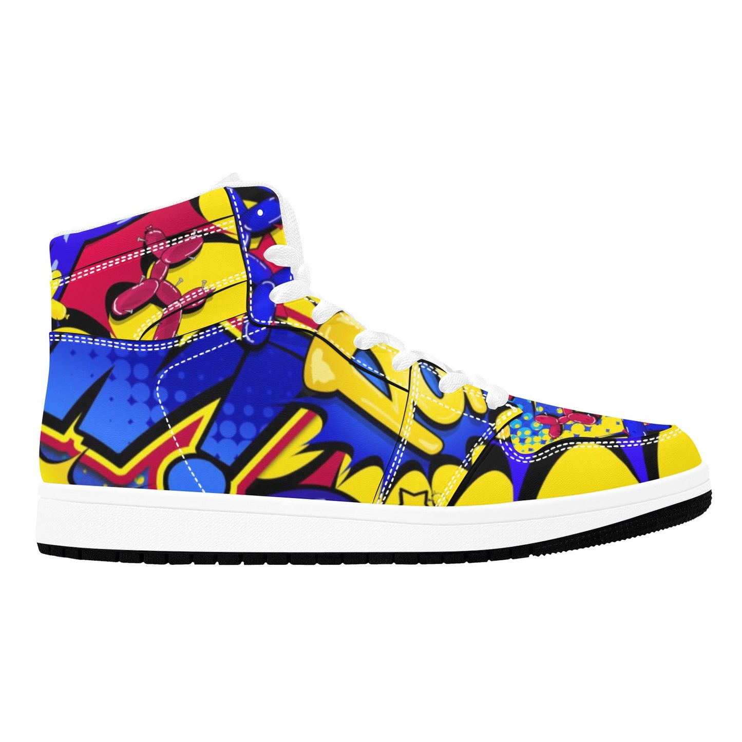Balloon Twister shoes blue, yellow and red