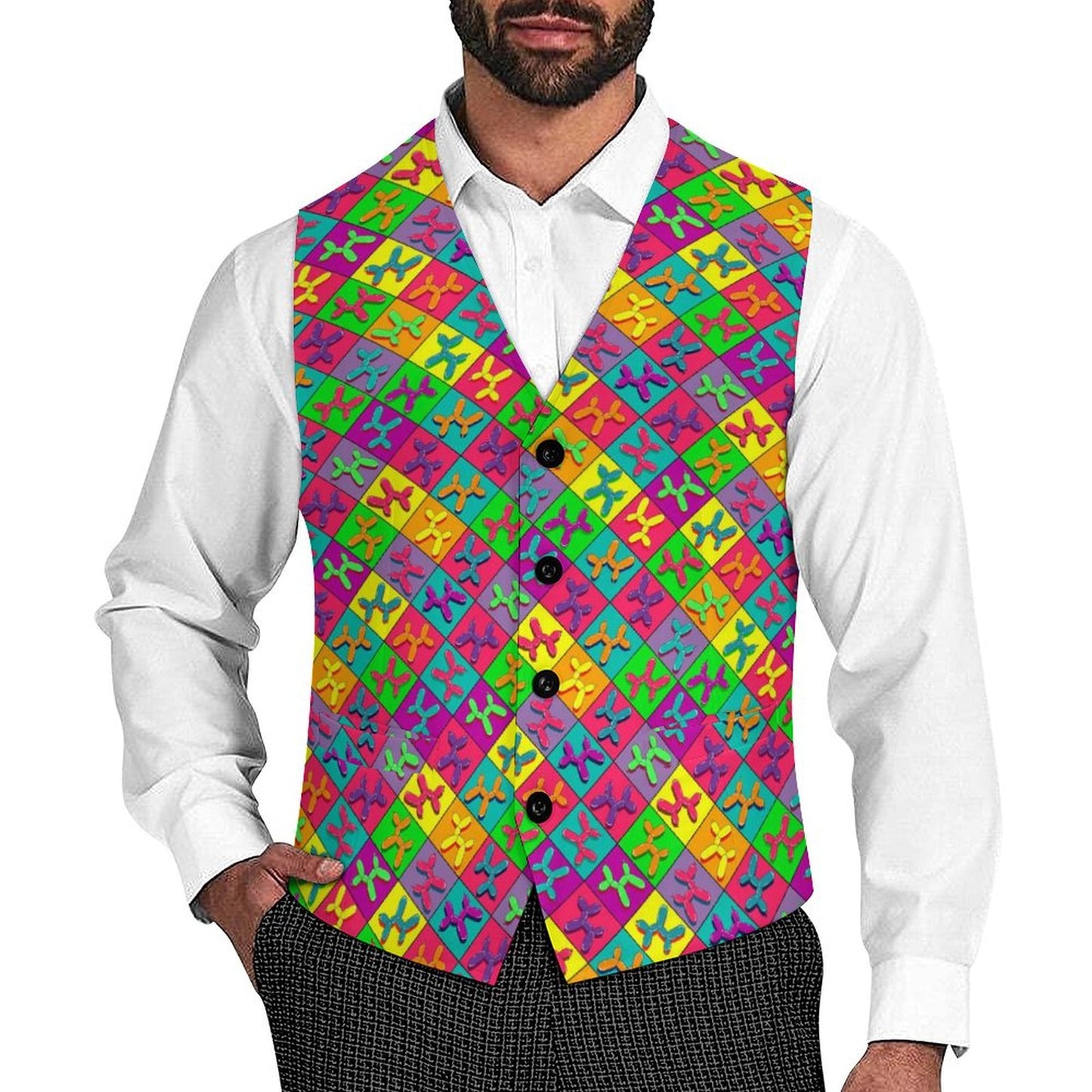 Balloon dog vest for balloon twisters