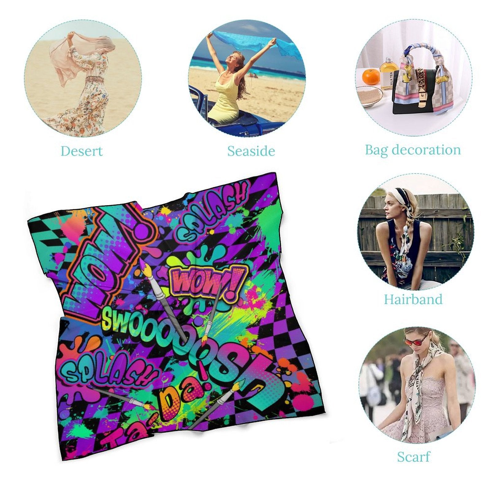 Fun colourful scarf for face painters