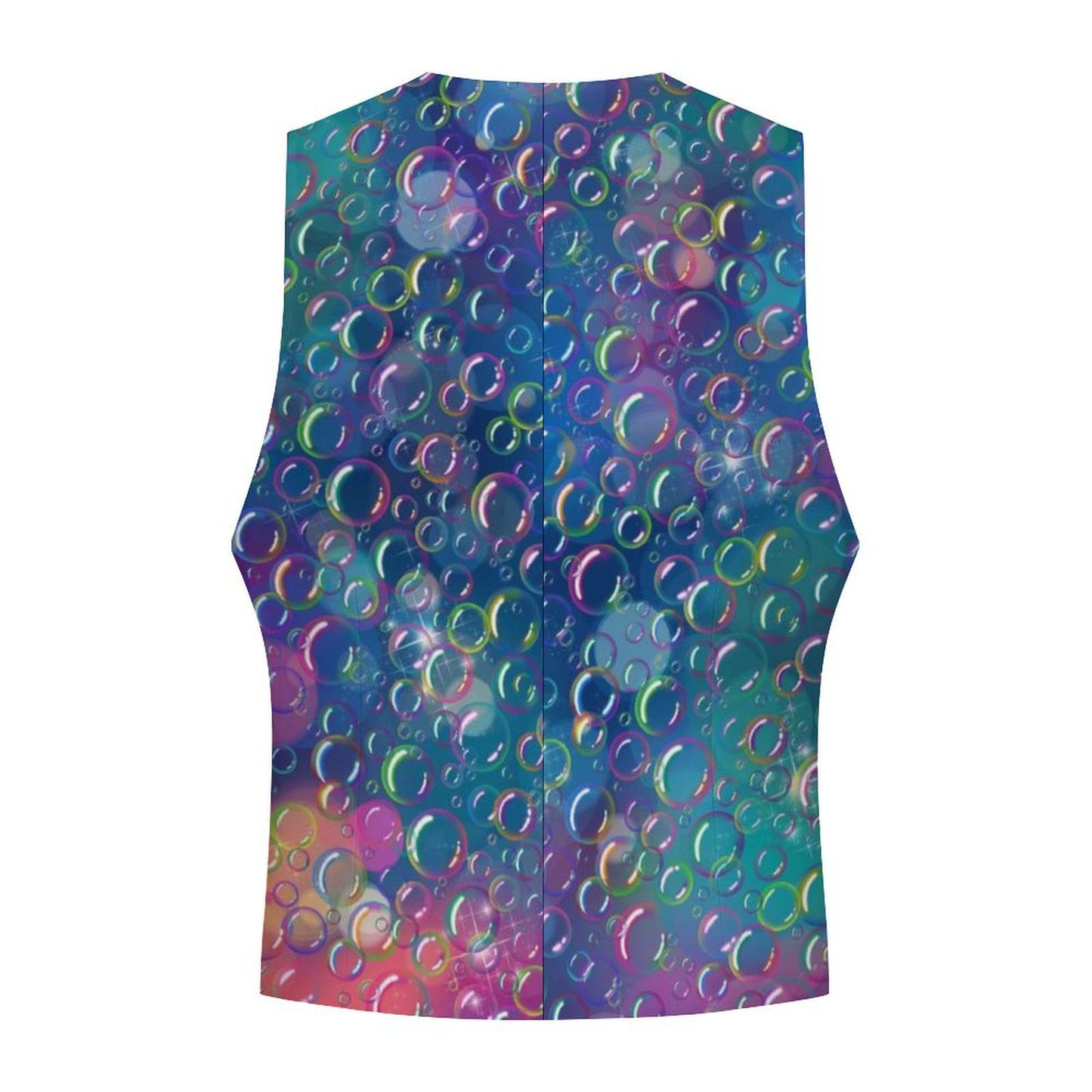 Bubble blowing vest rainbow bubble design