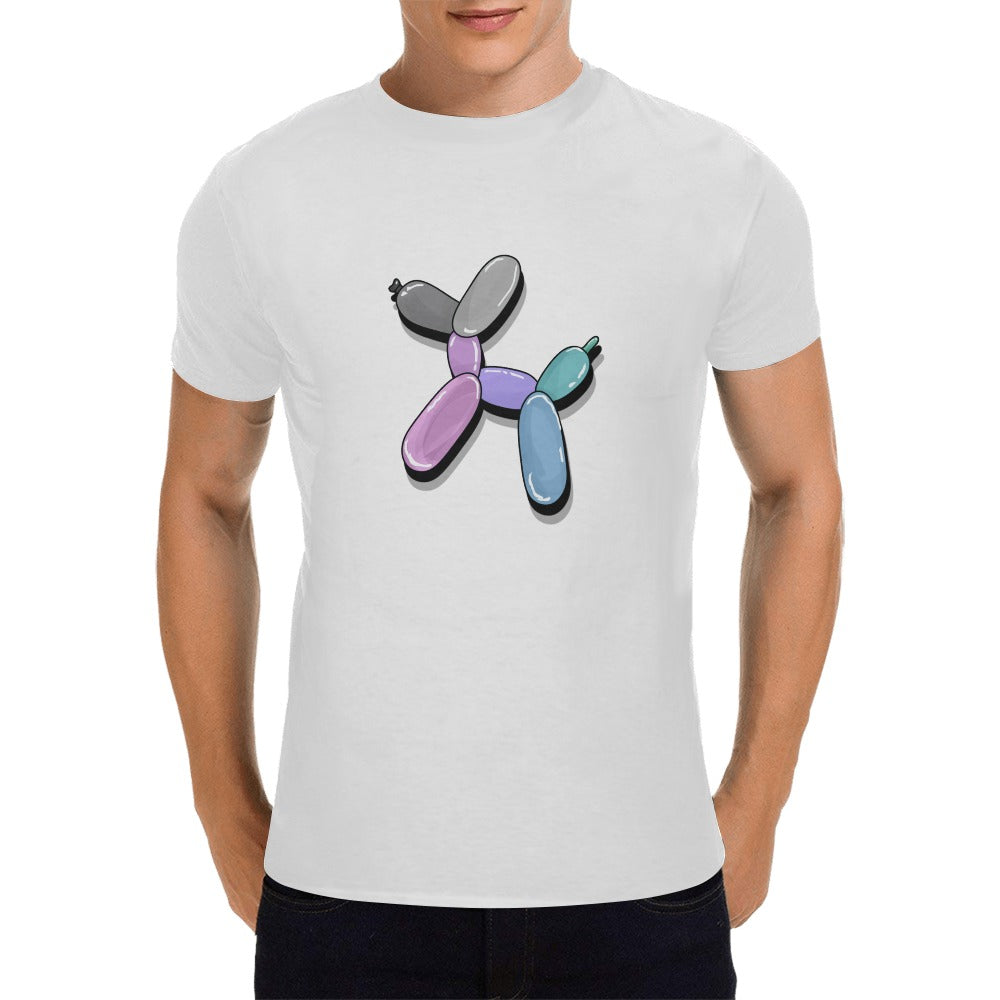 Pastel Rainbow Dog - Classic Men's T-Shirt on White