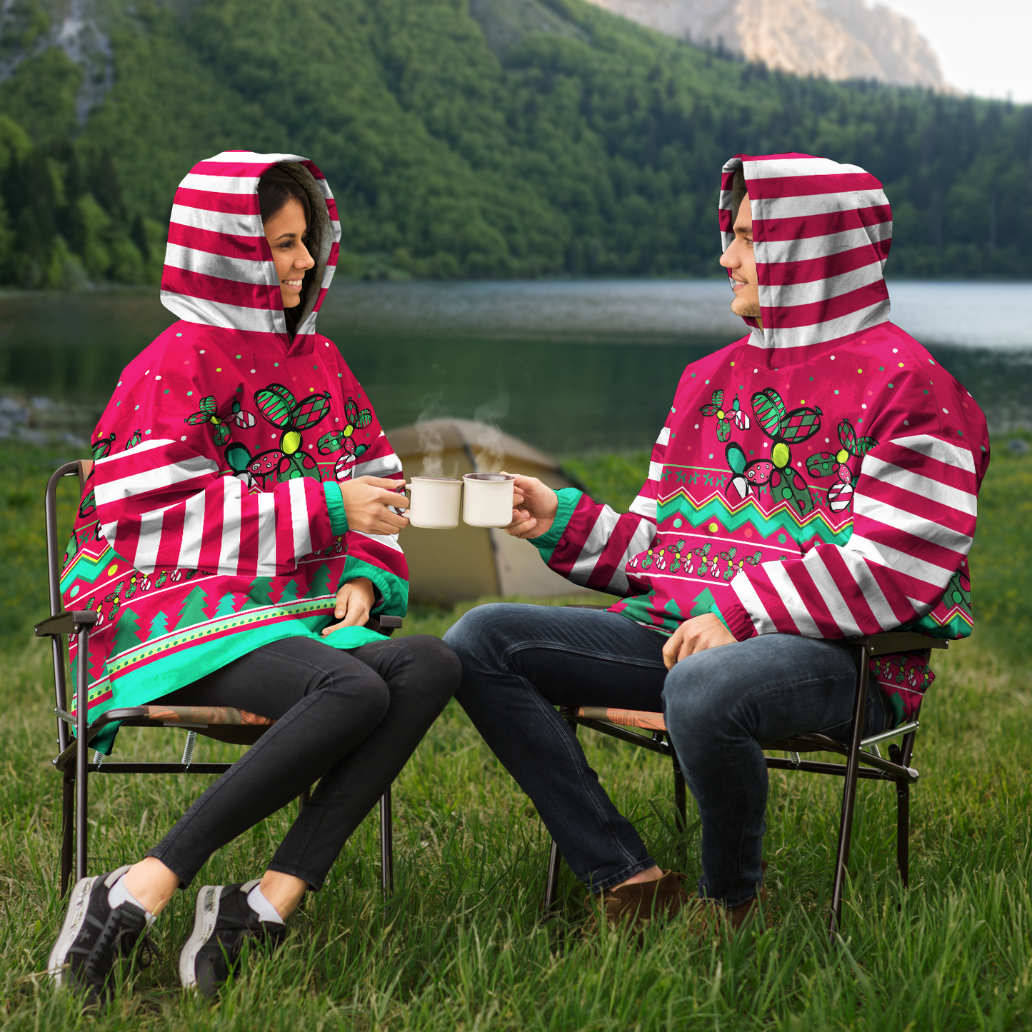 Balloon Dog Apparel Christmas Camping blanket Hoodie