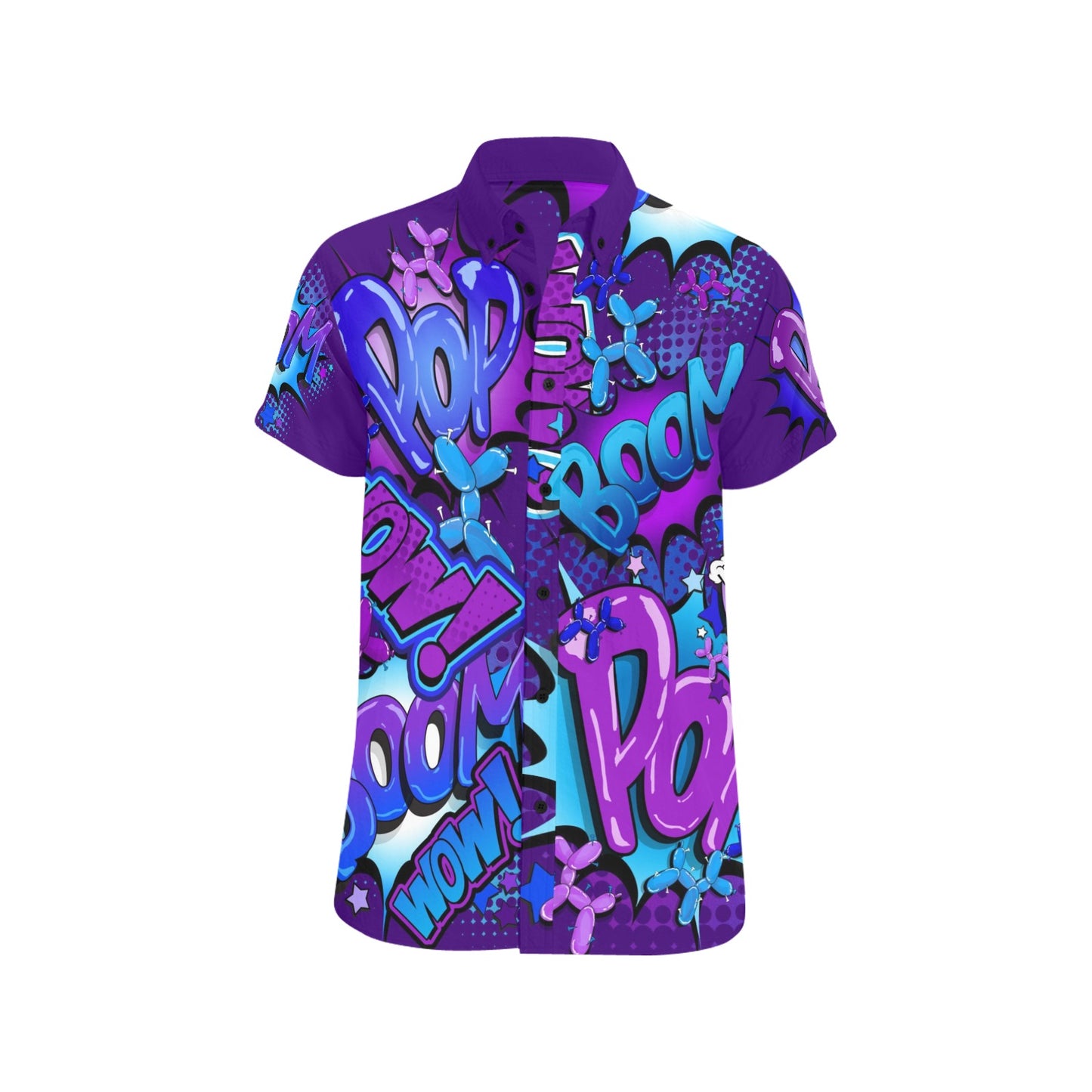 Balloon Twisting Clothing shirt in purple and blue