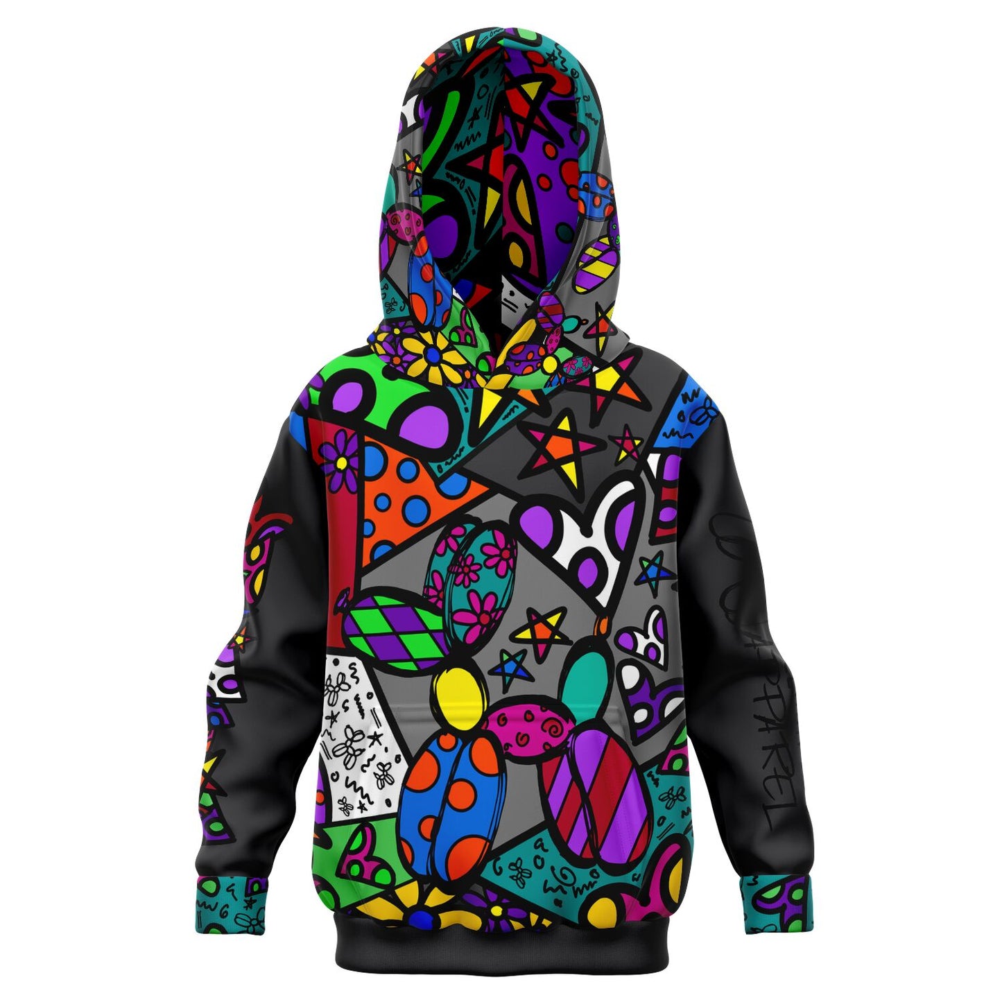 Patchwork Pup - Kids Athletic Hoodie