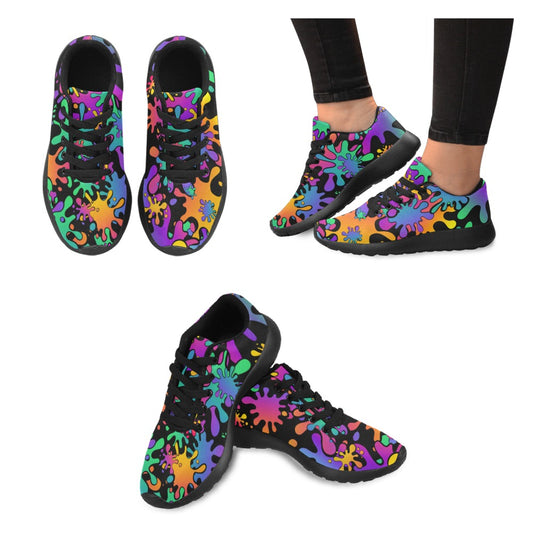 Face Painter shoes with paint splatter design