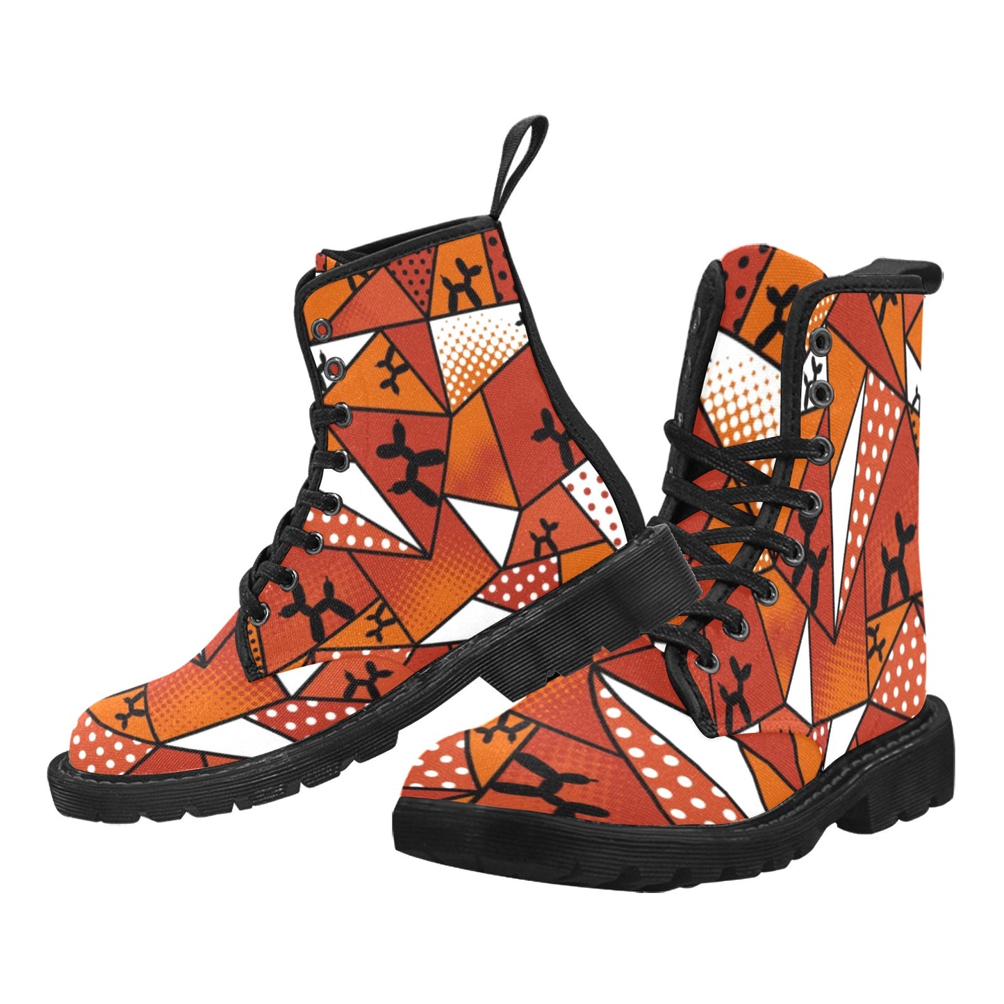 Colourcore Combat Boots with Balloon Dogs