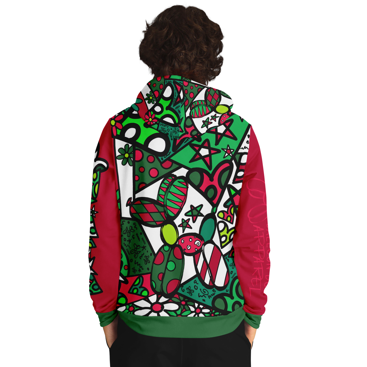 unisex Ugly Christmas Hoodie Balloon Dog