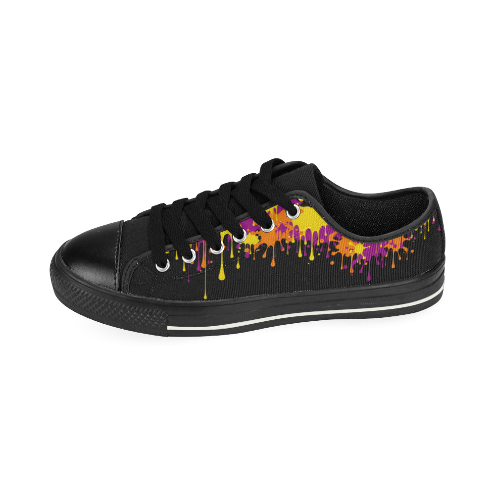 Dripping Paint on Black - Men's Sully Canvas Shoe (Size 6-12) US6 / Man