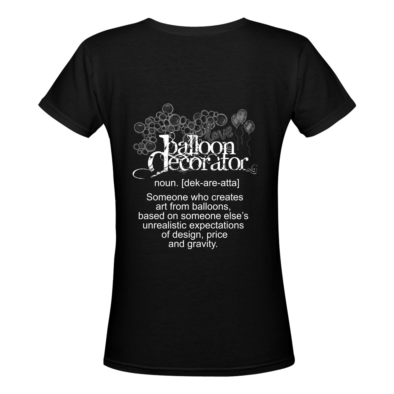 Balloon Decorator T-shirt Fun Definition by Balloon Dog Apparel Back