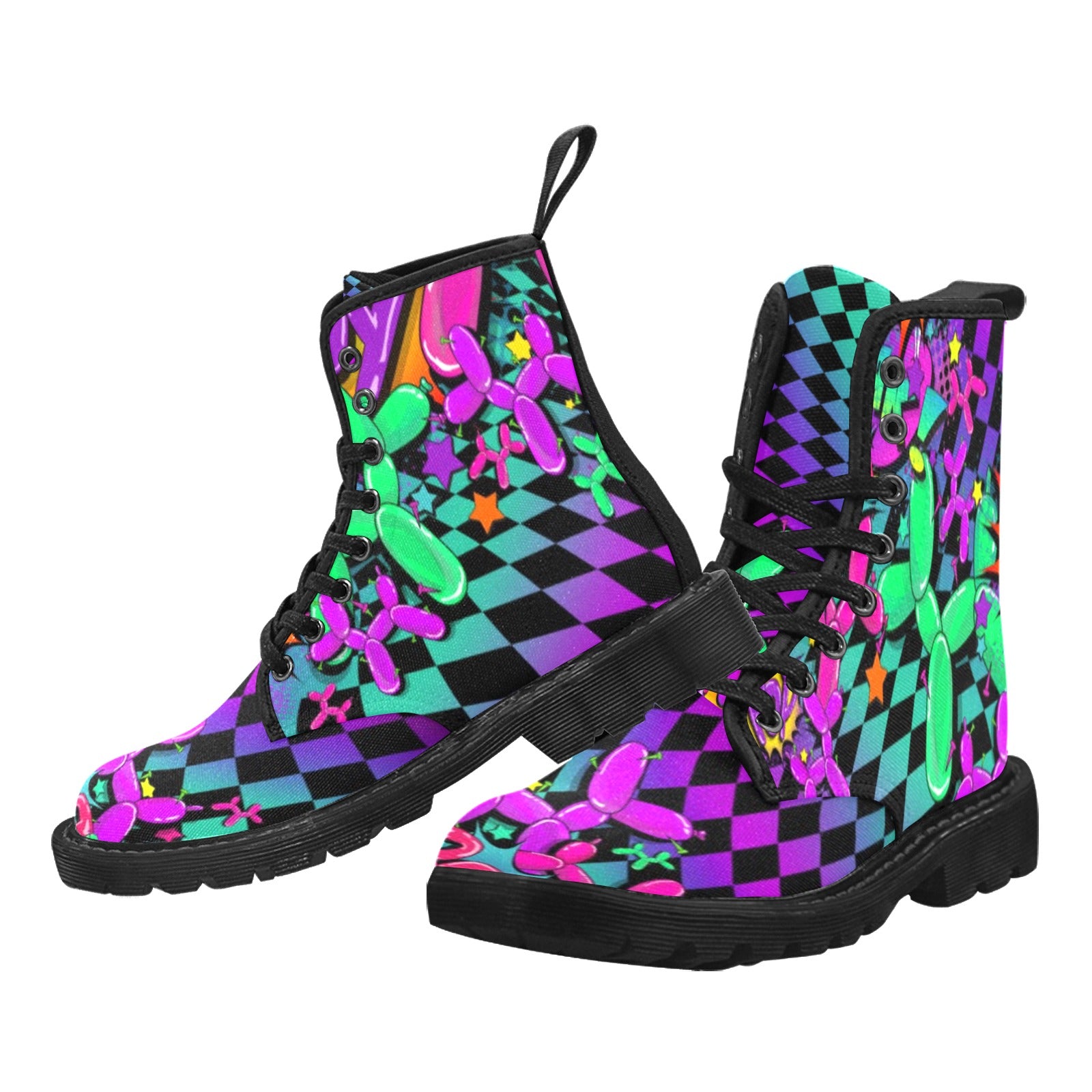 Bright balloon dog boots for women